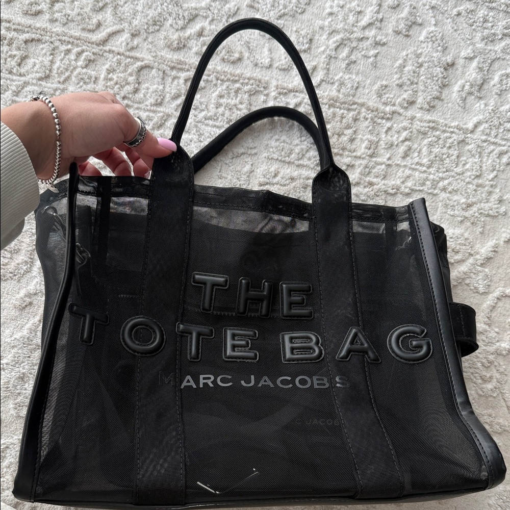Marc Jacobs Black Mesh Tote Bag
